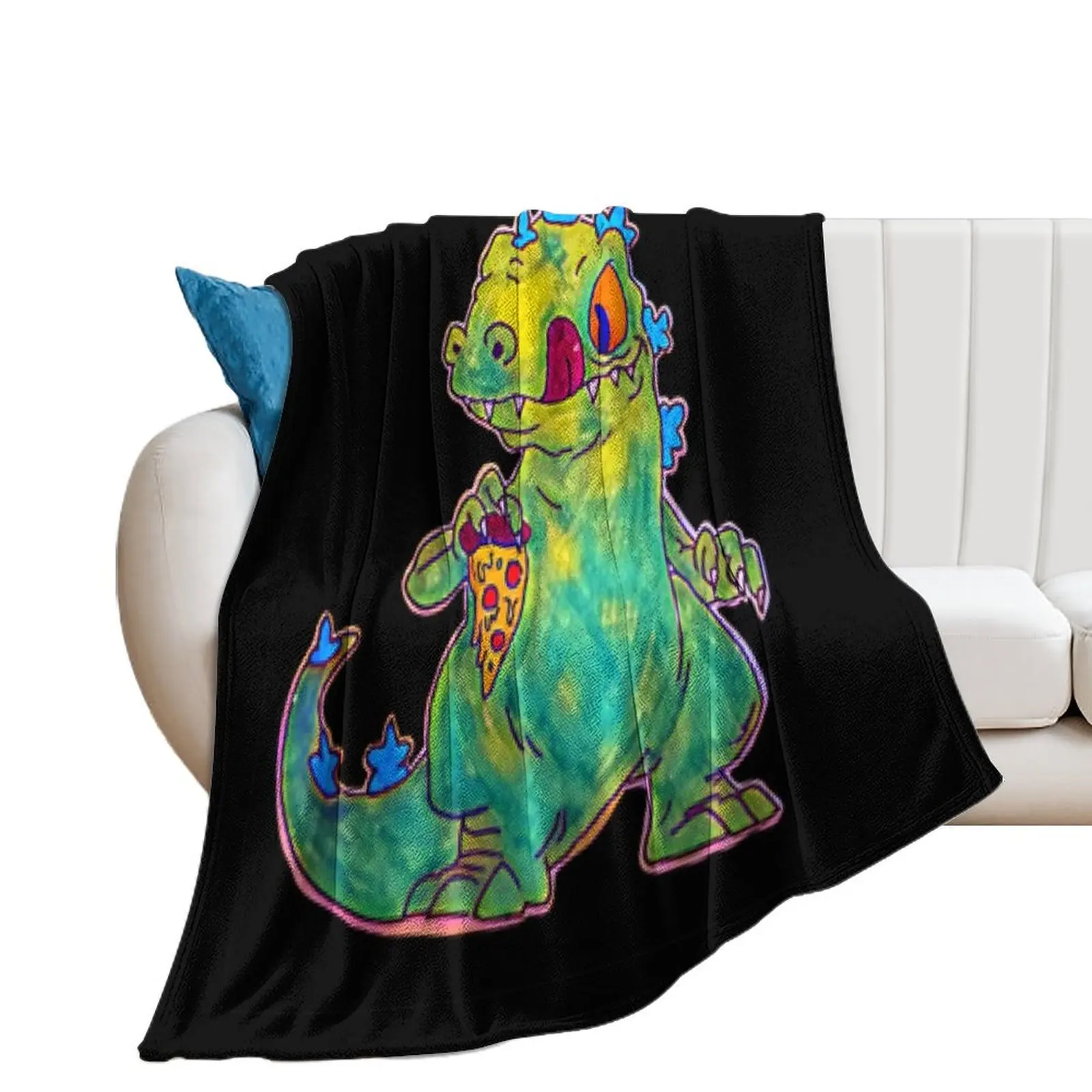 

Retro Reptar Throw Blanket Thermal funny gift Shaggy Blankets