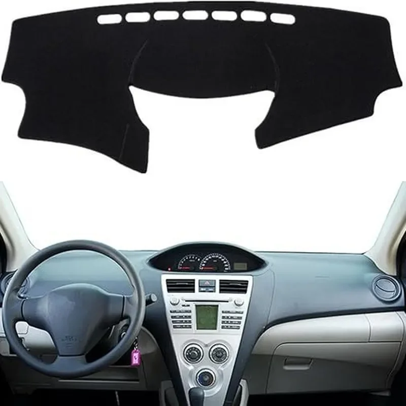 For Toyota Vios Gen2 2008-2013 Car Dashboard Cover Central Control Panel Trim Dark Mat Wholesale