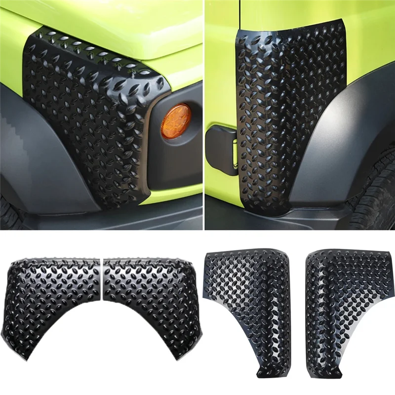 

Classy-4Pcs/Set Front Rear Fender Tailgate Angle Wrap Guard Cover For Suzuki Jimny JB64 JB74 2019-2023 Exterior Corner Cover