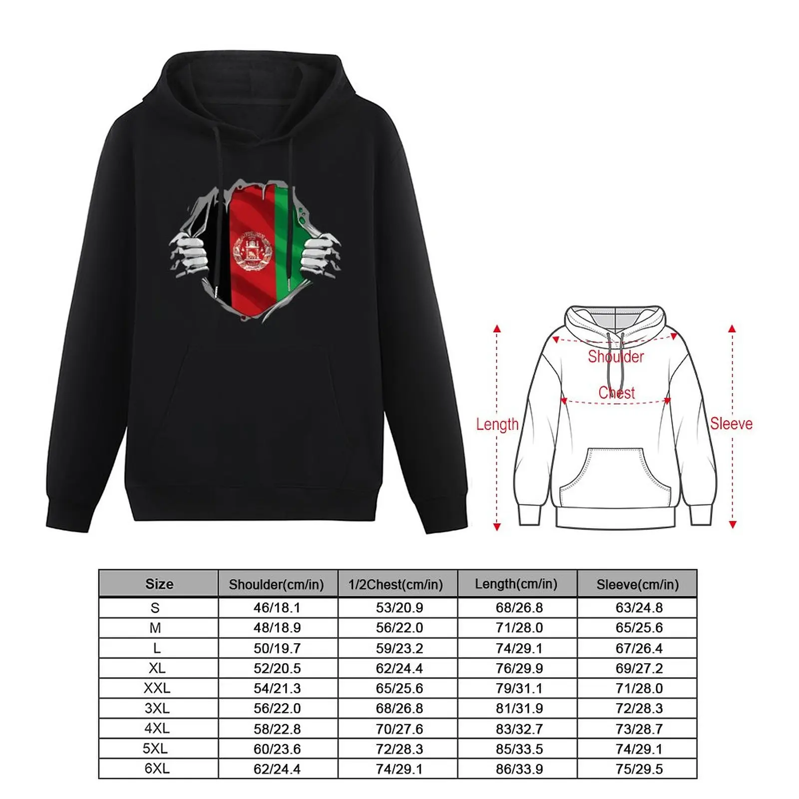 Men Women Hoodies Afghanistan Flag Afghan Country Map Hoodie Pullover Hip Hop Hooded Sweatshirt Cotton Unisex - view 6
