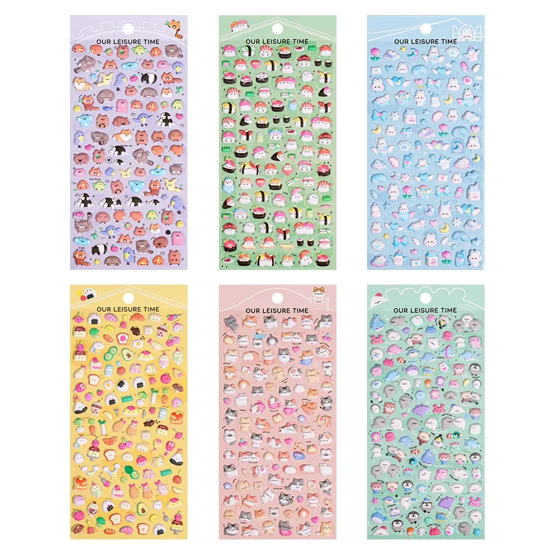 New Cartoon Cute Animal Foam Material Stickers – Puffy Stickers, 3D DIY Decorations for Phone Cases