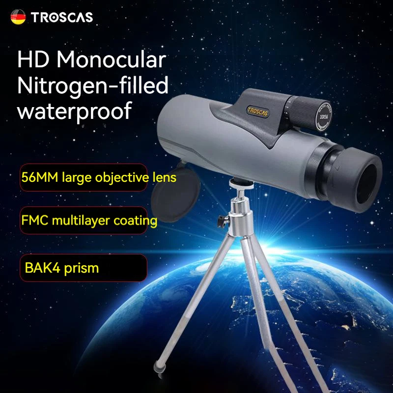 

12x50 15x50 Monocular Extra-Low Dispersion BAK4 Prism IPX7 Waterproof Nitrogen Filled Powerful Telescope For Hunting Camping