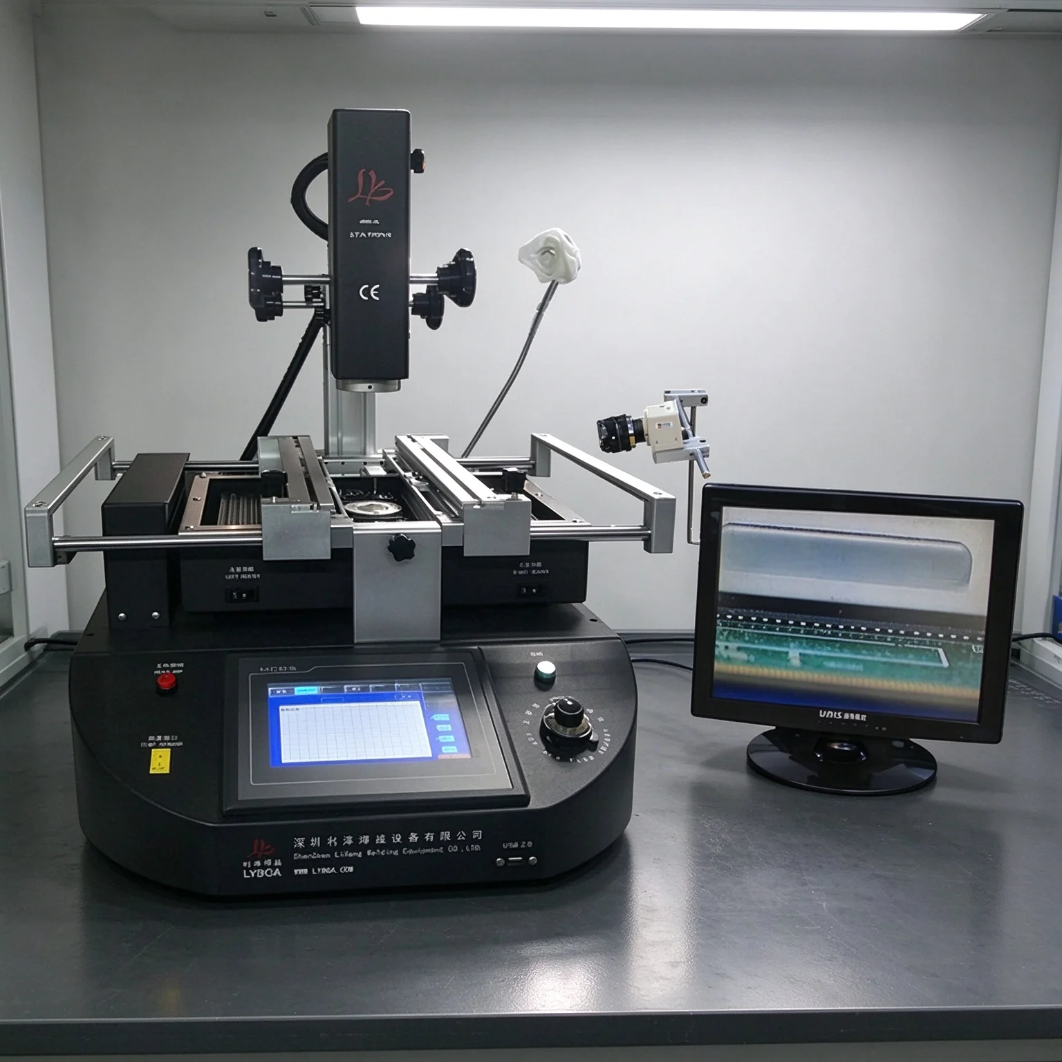 R5830C Touch Screen BGA Rework Station Hot Air 3 Zones PCB Soldering for Laptop Motherboard Chip Repair 4500W