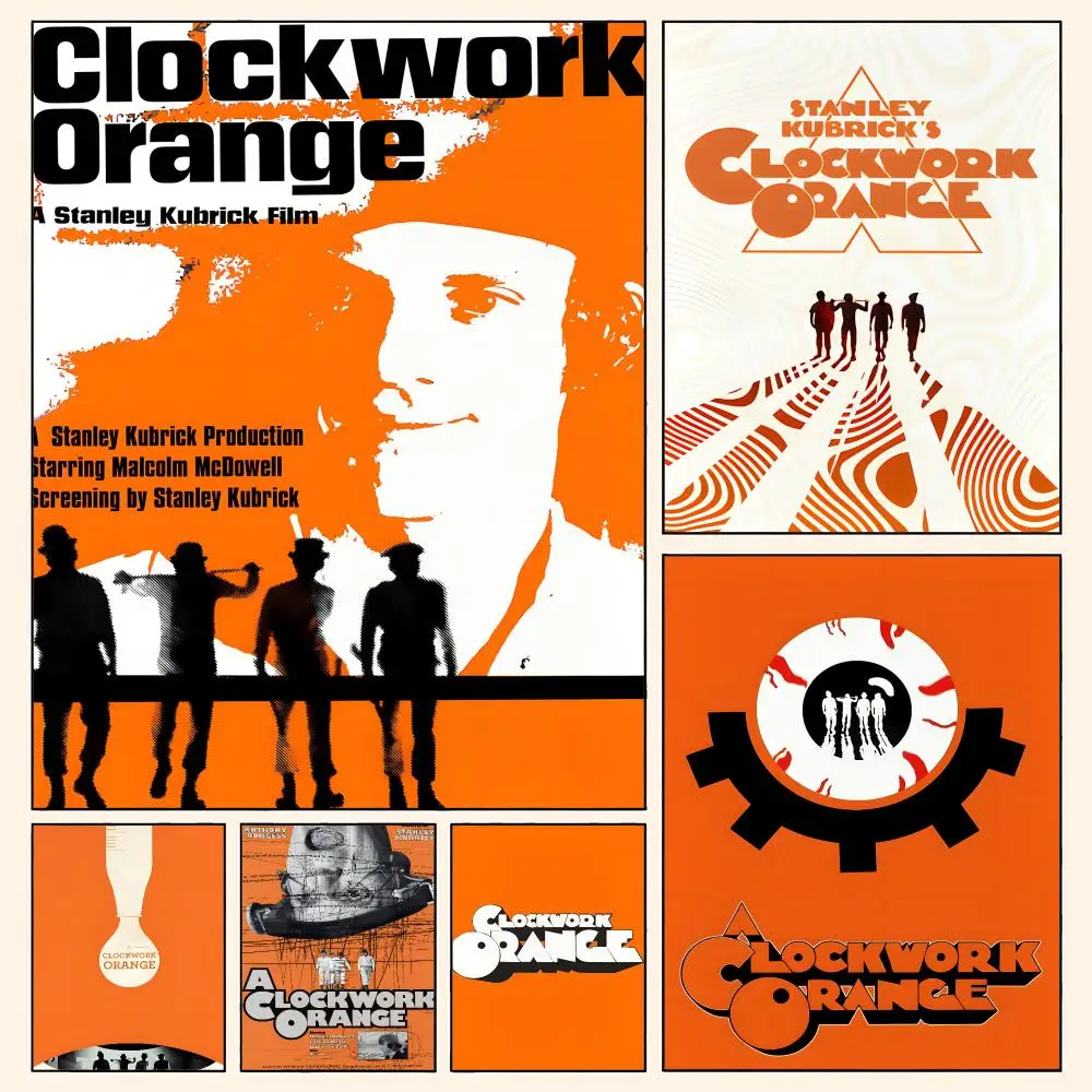 Movie A Clockwork Orange Poster Waterproof HD Modern Peel And Stick Wall Decor Living Room Dorm Garage