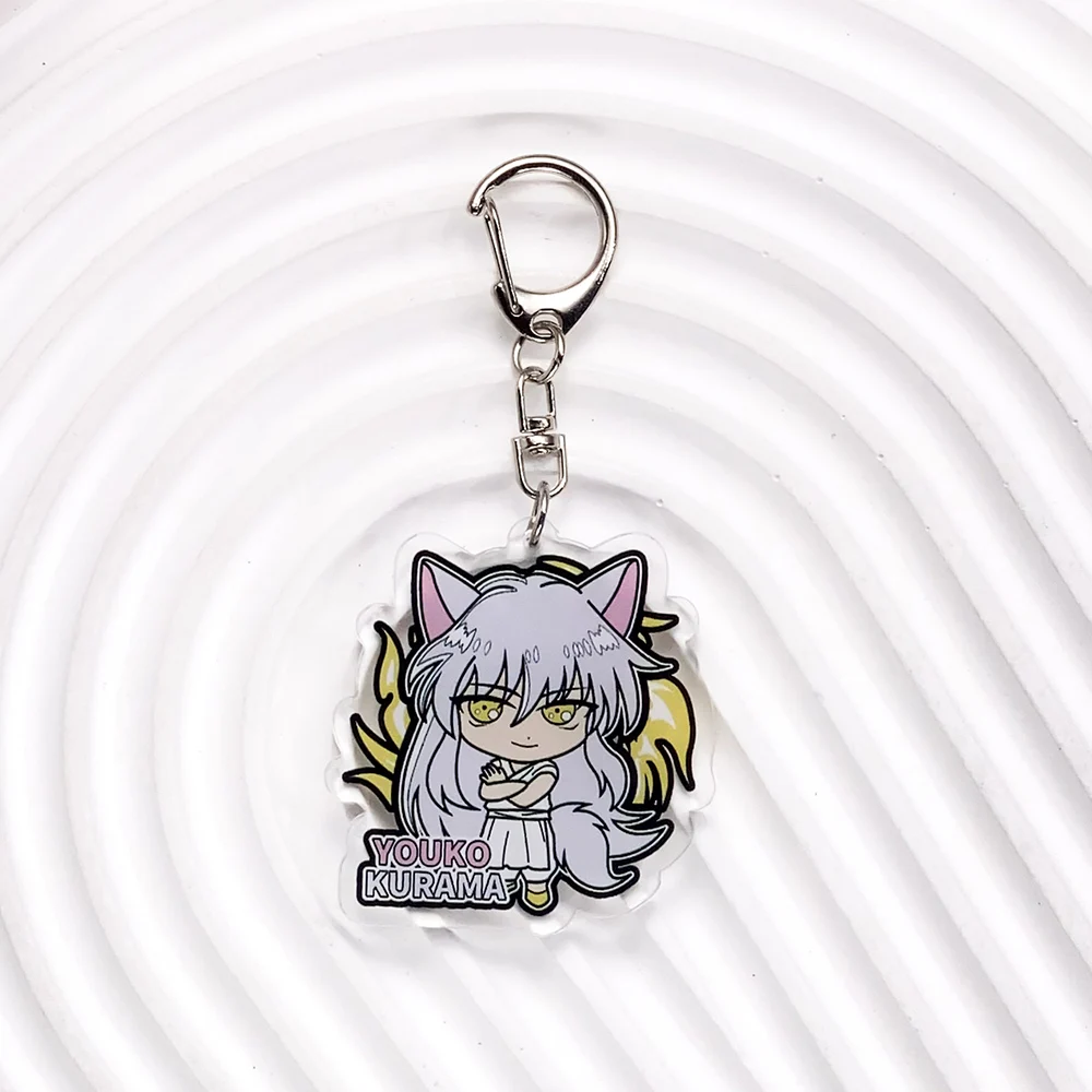 شخصيات أنيمي YuYu Hakusho العصرية سلسلة مفاتيح مصنوعة من الأكريليك اكسسوارات حقيبة سحر الإبداعية على ظهره قلادة كيرينغ هدايا للأصدقاء