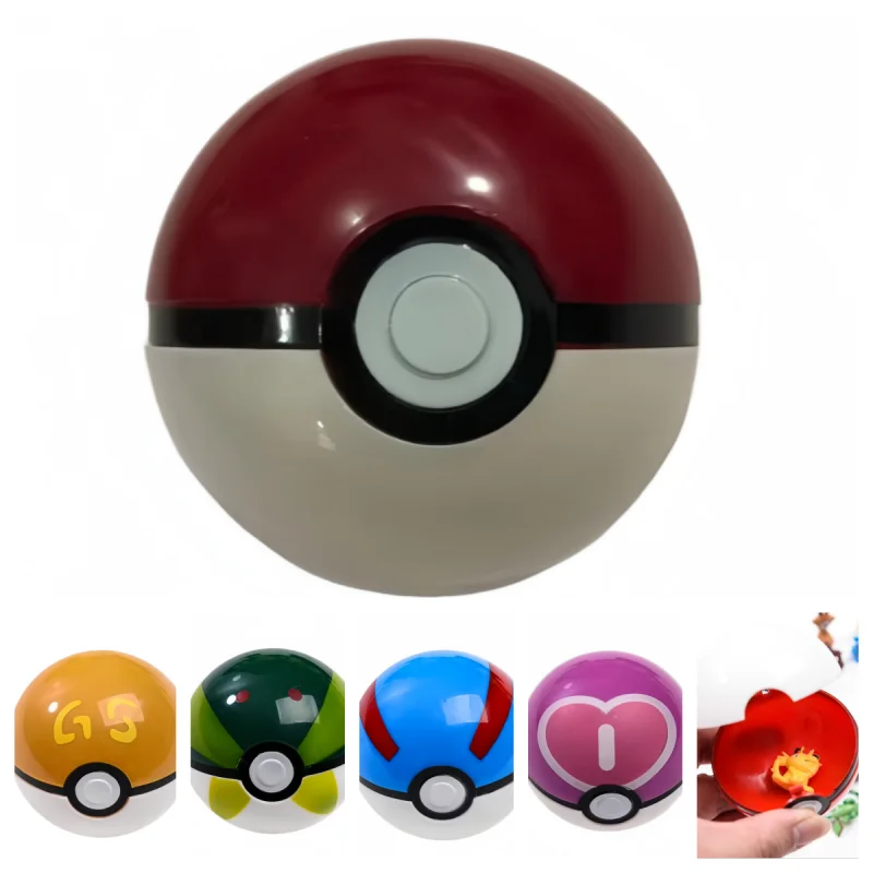 7cm Cartoon Pikachu Elf Ball with 2-3cm Anime Figure Decoration Ornament Fans Collectible Fashion Trendy Cute Model kids Gift