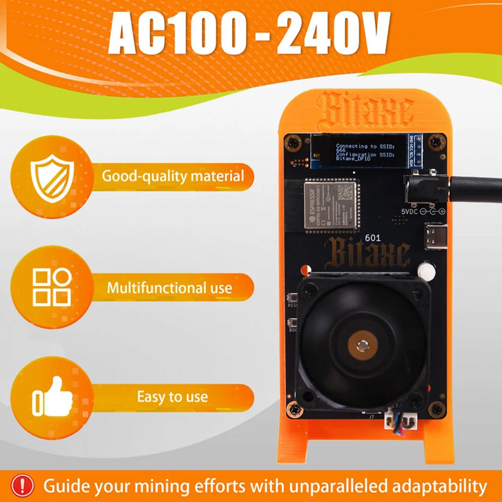 جهاز تعدين Bitcoins الجديد Bitaxe Gamma 601 جهاز تعدين cryptos 1.2TH/S من Antminer S21 Pro Asic جهاز تعدين BTC للاستخدام المنزلي