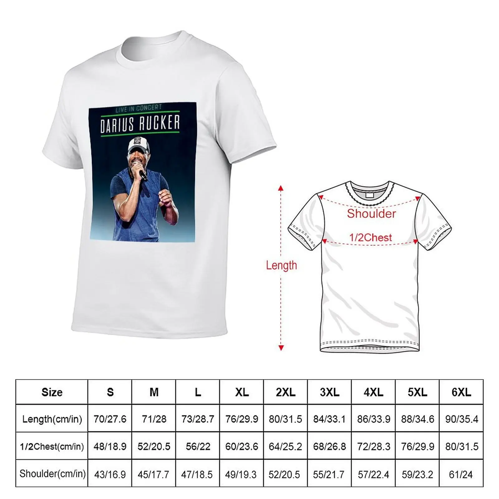 ayam Darius bakar Rucker tour 2021 T-Shirt printed t shirts for man funny t shirts cotton T-Shirt
