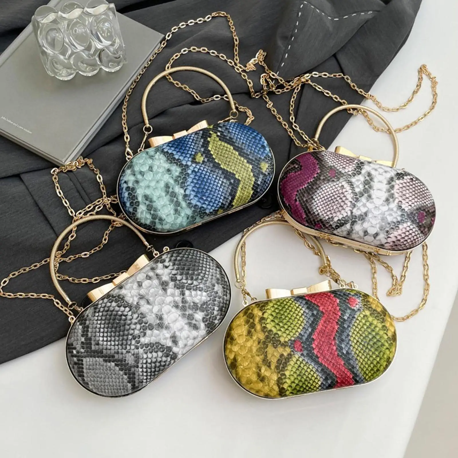 

Женская вечерняя сумка через плечо для свиданий, модные показы, универсальная женская сумка 7,2x2x3,9 дюйма с верхней ручкой, сумка-мессенджер