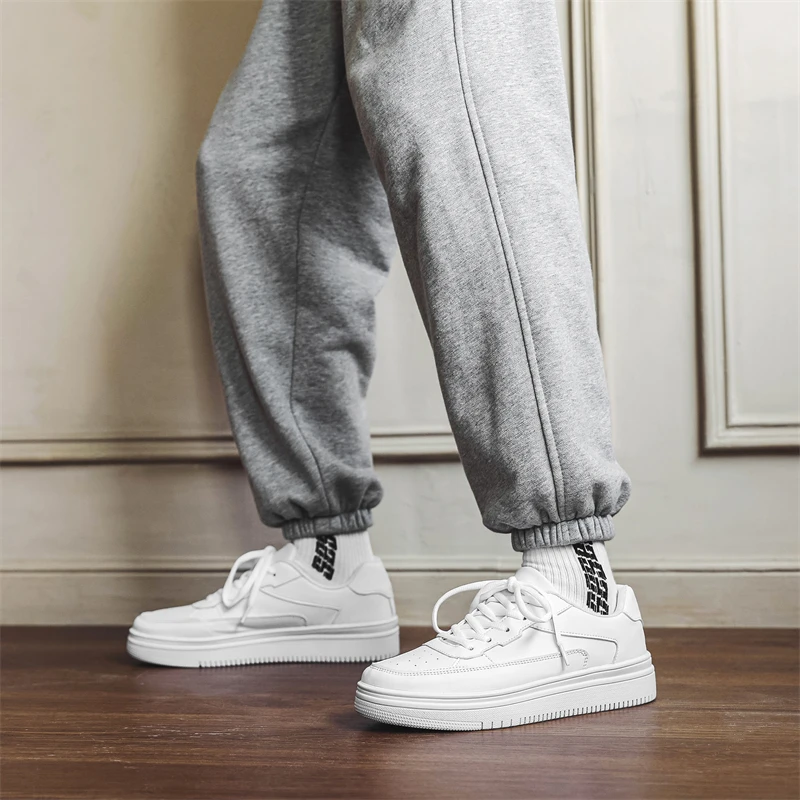 

Мужская обувь, кожаная повседневная обувь, новые кроссовки для бега на открытом воздухе, удобные вулканизированные туфли на шнуровке, модные мужские кроссовки с мягкой подошвой