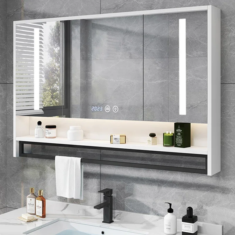 Nordic Defogging Bathroom Cabinets Multifunctional Intelligent Bathroom Cabinets Designer Home Furniture Compartiment HBMC