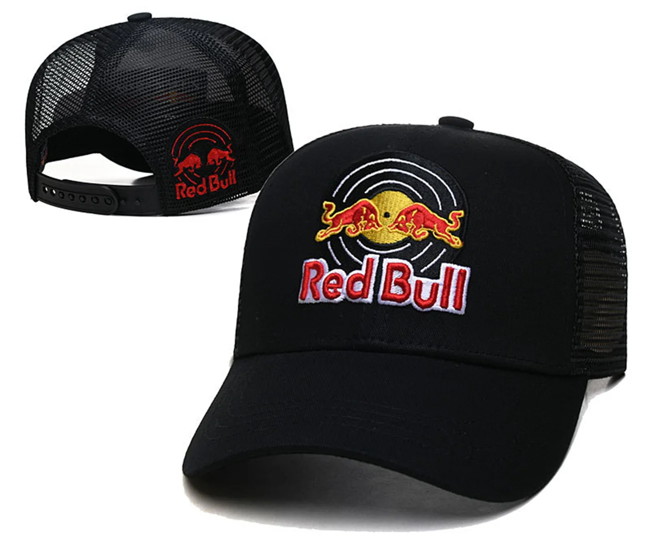 Red Bull Racing team surrounding racing caps, fan hats, baseball cap with brim, sunshade for karting, off-road motorcycle