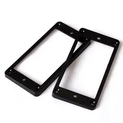 Tooyful 2Pcs Plastic Flat Metal Humbucker Pickup Frame Mounting Ring Accessory 4mm Thick Black for LP Electric Guitar Wholesales