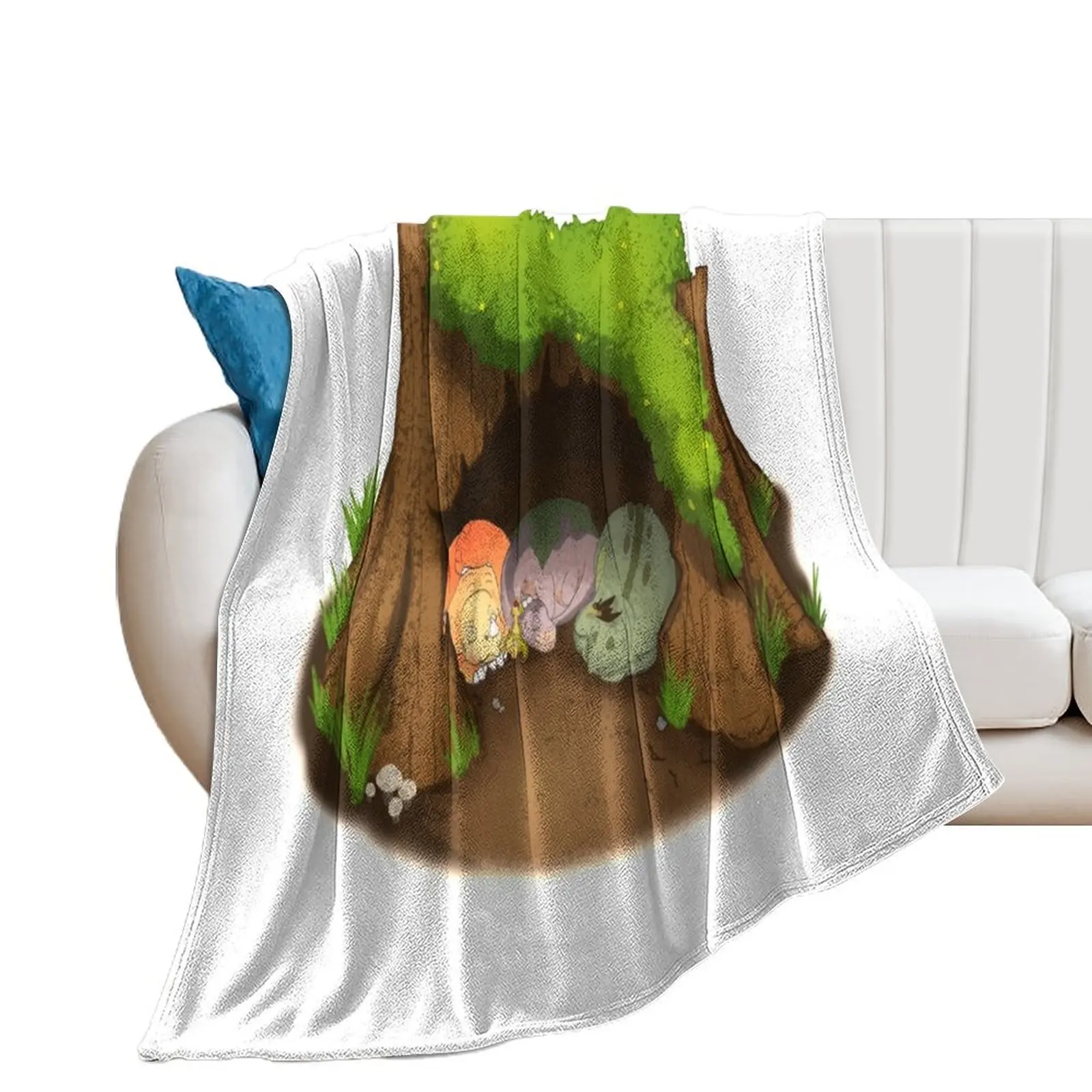 Sleeping Dinos Throw Blanket Summer christmas decoration Hairy Comforter Blankets