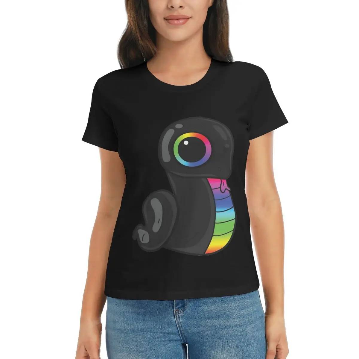 

Женская футболка Sneki Snek Fan Design Razer RGB наклейка футболки с короткими рукавами круглый вырез хлопковые футболки одежда топы уличная одежда