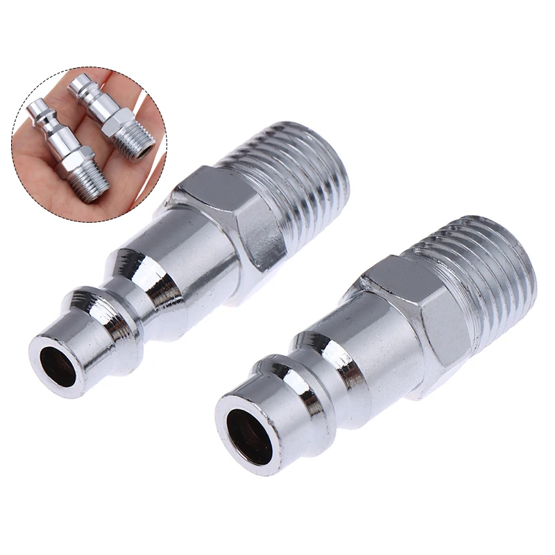 Conector macho de acoplamiento rápido neumático, rosca externa de 1/4 ", estilo europeo y estadounidense