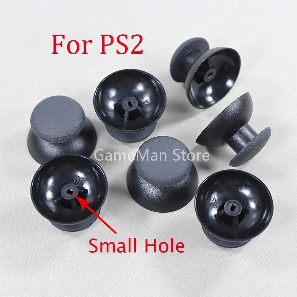 

300pcs Black Analog 3D Thumb Sticks Joystick Small Hole Mushroom Cap For PS2 Thumbstick Grips For Playstation 2