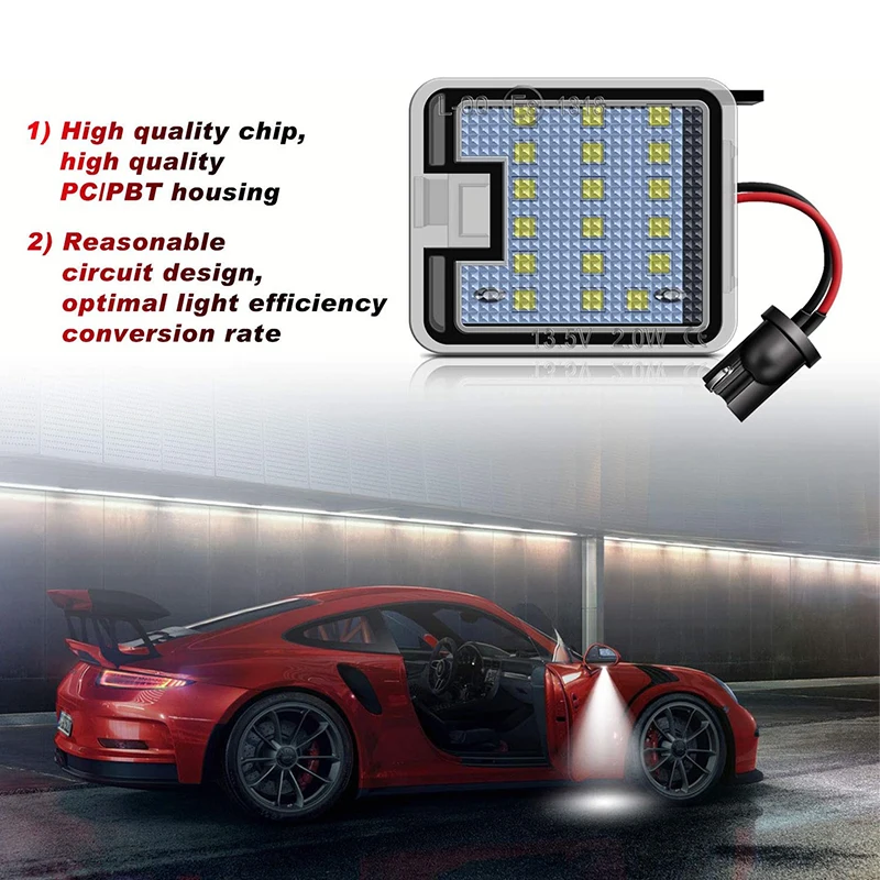iJDM Led Under Side Mirror Lights for Ford SMax CMax Kuga Escape Monde 4 Focus 3 Grand 2 Accessories Puddle Lamps