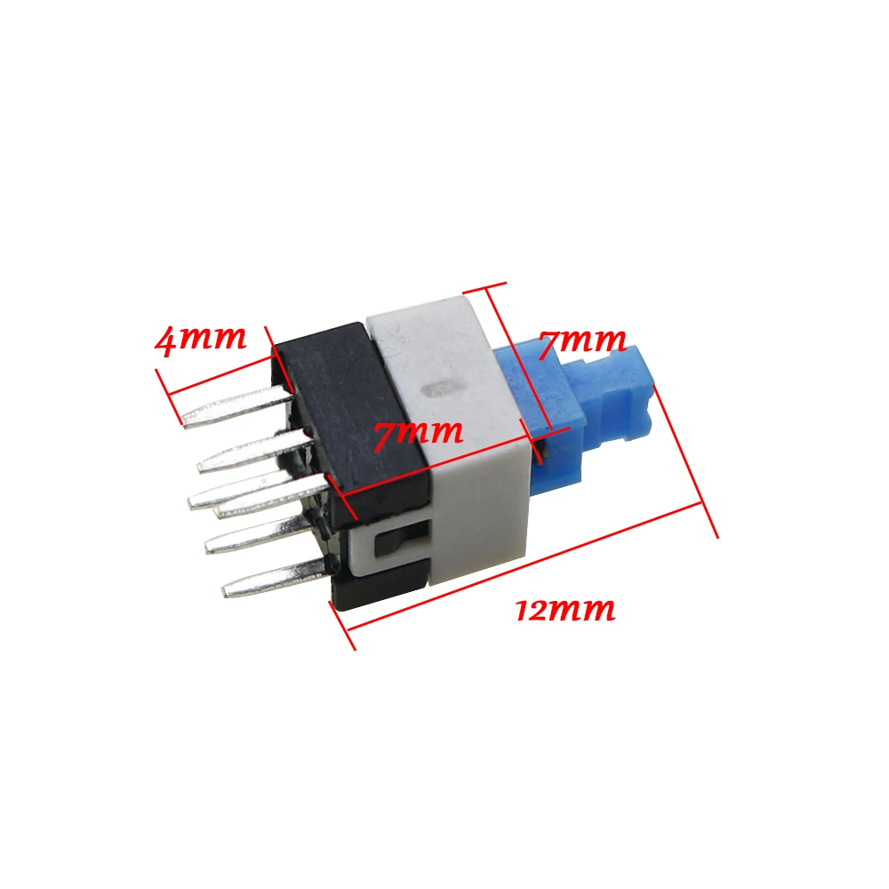 5/10/20/50/100PCS Square 7x7x12mm 6 Pin DPDT Mini Push Button Self-locking Switch G64 Multimeter Switch