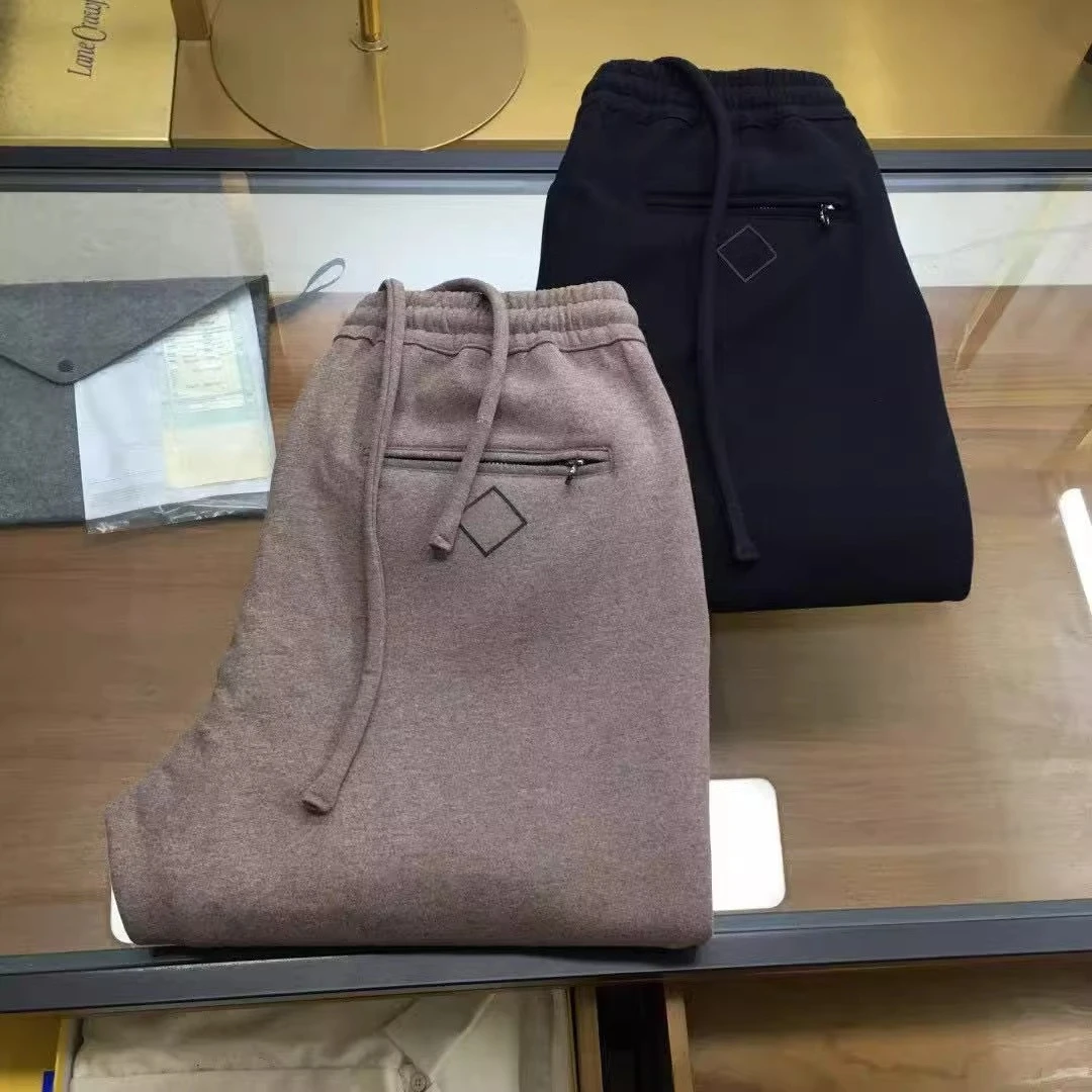 

Italian LP embroidered old money wind mulberry silk casual pants