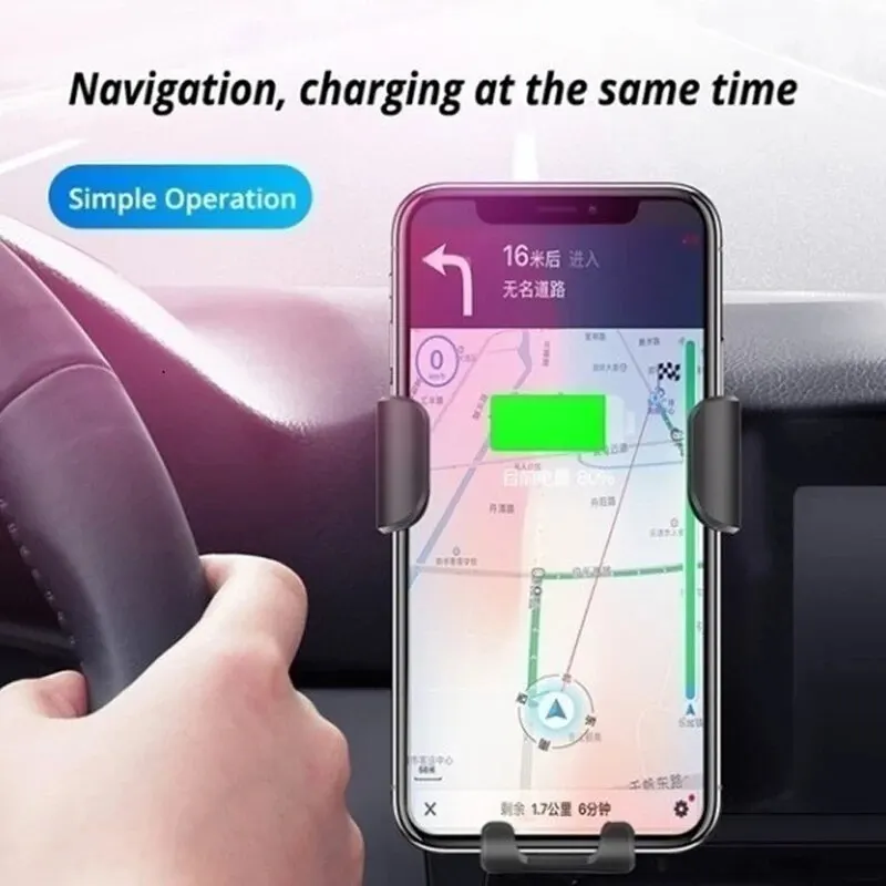携帯電話,エアベントクリップ,GPS,iphone 15, 14, xiaomi, samsung用の重力自動車ホルダーc5