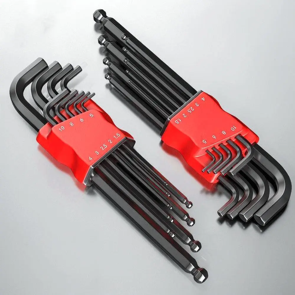 Alloy Hex Wrench Kit Professional Allen Key Set Furniture Repair Tool Manual Hand Hardware Mechanic Maintenance Equipment