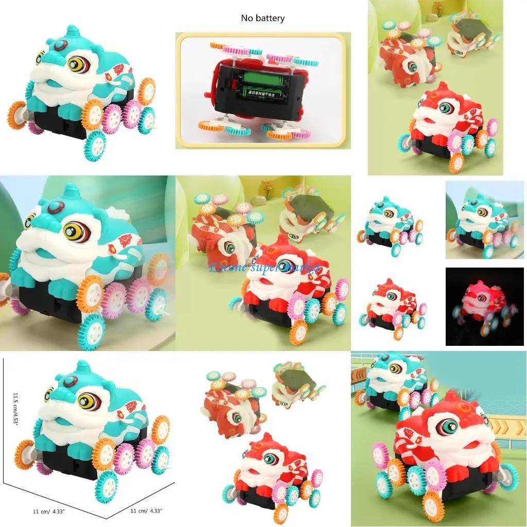 090B Grappige Dans Auto Elektronisch Speelgoed Muzikaal Kruipen Licht op Elektrisch Speelgoed Leeuw Huisdier Straatkraam Gift