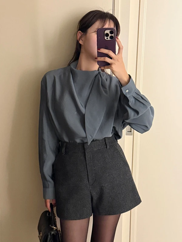 เสื้อผู้หญิงแบบมีชั้นหลายชั้น สไตล์เกาหลี อ่อนโยน แฟชั่น ทันสมัย แขนยาว สำหรับฤดูใบไม้ผลิ 2026 ต้นฤดูใบไม้ผลิ ให้ความรู้สึกหรูหรา