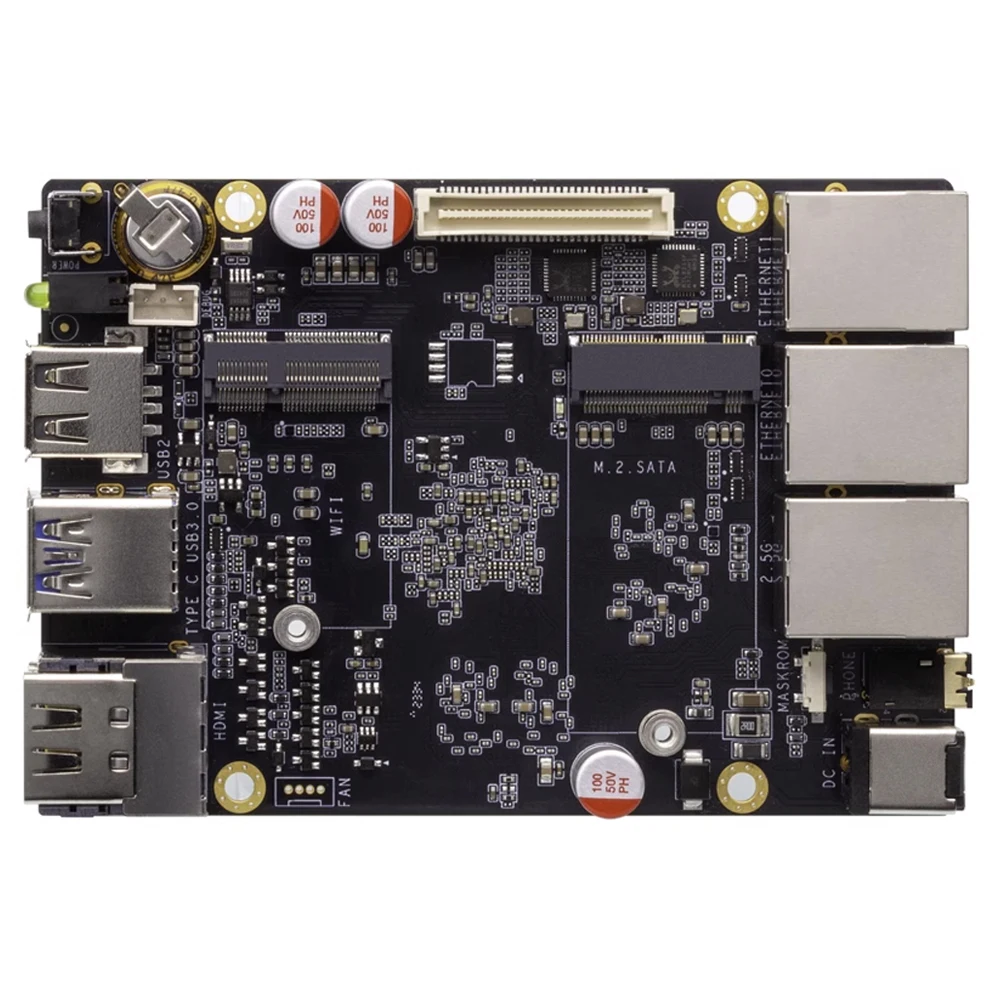 ROC-RK3588-RT 8K 2.5G Ethernet industrial soft routing 6TOPS RK3588 Rockchip Gateway Board Support OpenWRT,Android,Linux OS