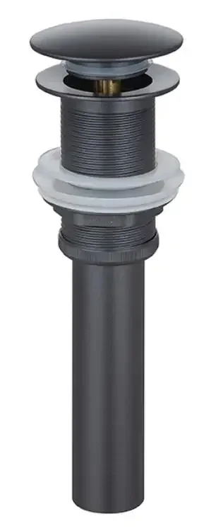 Gunmetal gray Solid Brass Bathroom Sink Pop Up Drain gray color bathroom parts with&without overflow faucet DR888