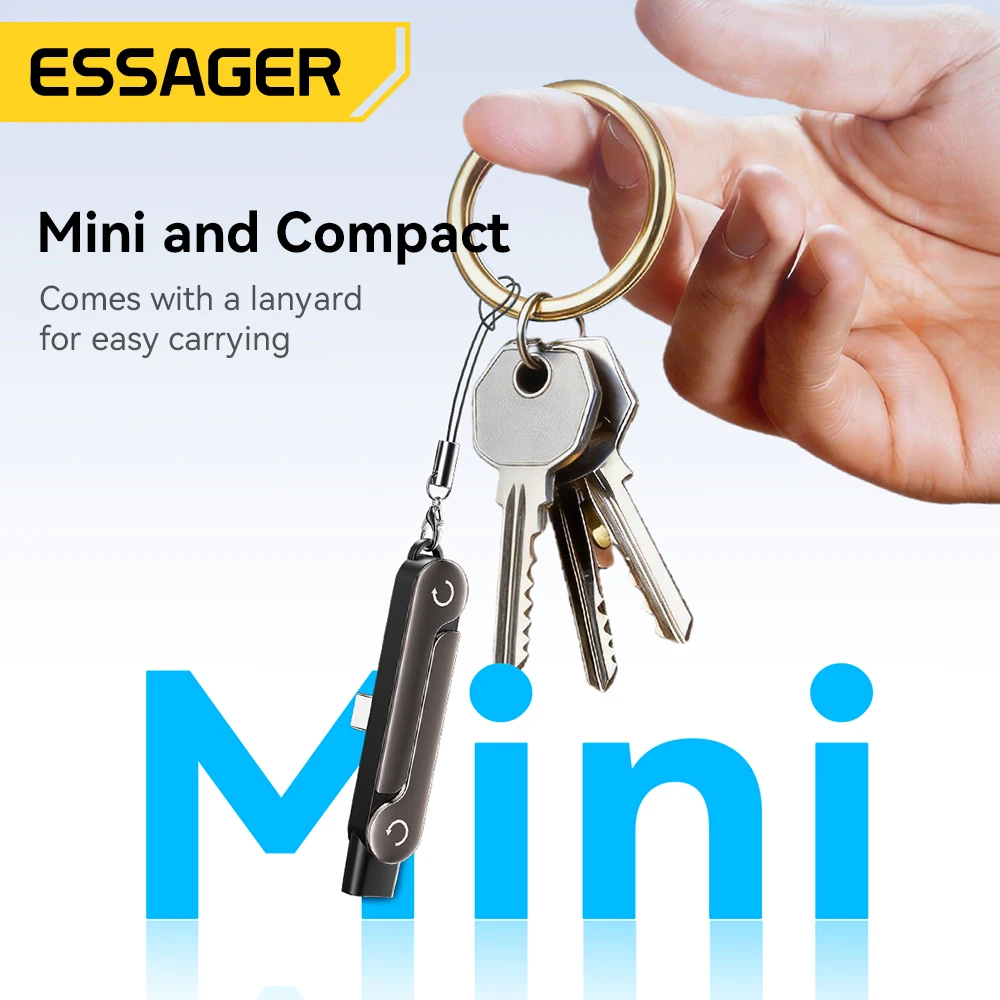 에사저 240W USB C OTG 어댑터 (스탠드 포함) 90도 타입 C 암-아이피(아이폰... - 4