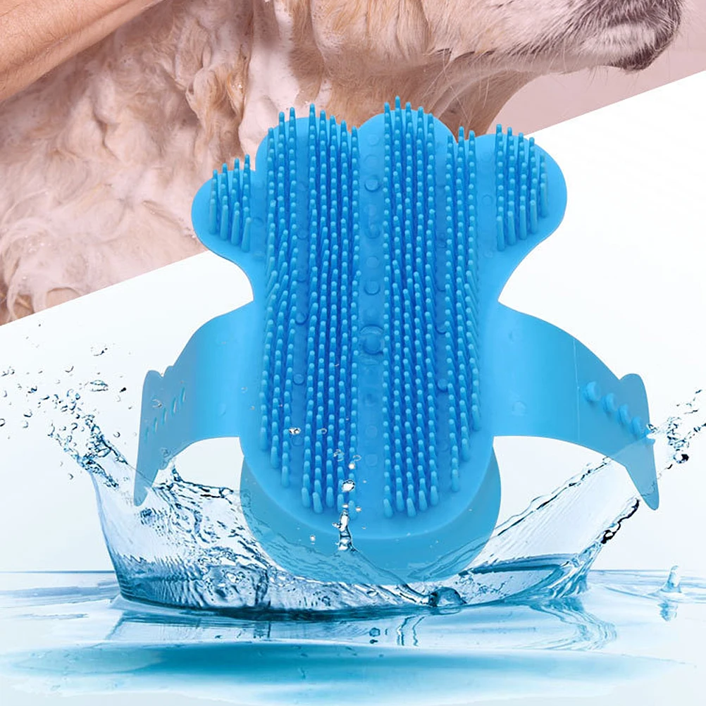 

Pet Bath Massage Brush Grooming for Dogs Scrubber R om Color Durable Soft Material H Wear Combs Pet Hair Improves Blood