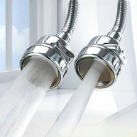 Universal Faucet Extender 360° Rotate Stainless Steel Water Tap Bubbler Extension Kitchen Dual Function Pressure Aerator Nozzle