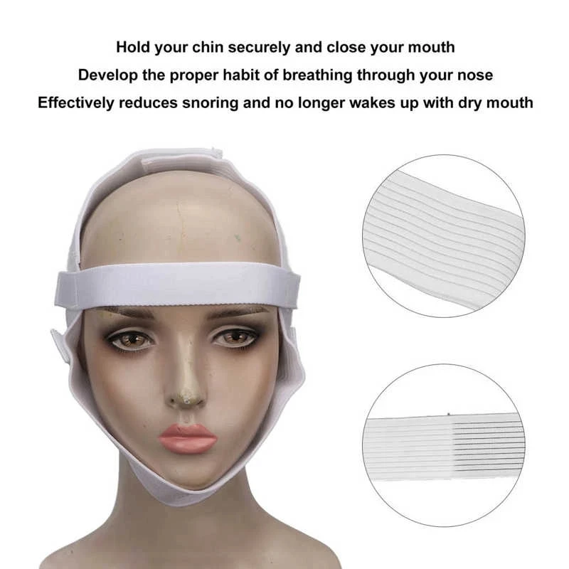 

Unisex Snoring Prevention Chin Strap Stop Snoring Corrector Strips Head Band Snoring Strap Snoring Treatment Sleeping Aid Tools
