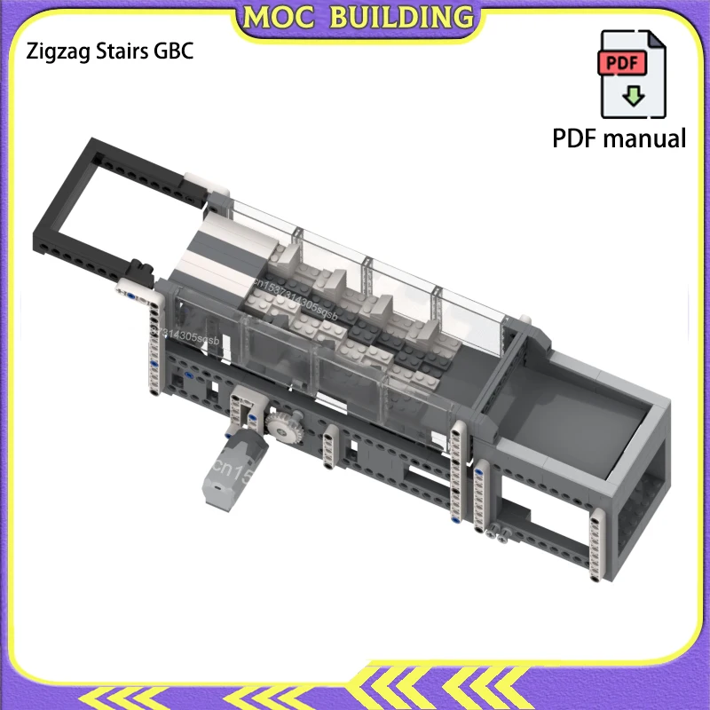 

GBC Zigzag Stairs Module MOC Building Blocks DIY Bricks Great Great Ball Contraption Toys Christmas Gifts Birthday Present