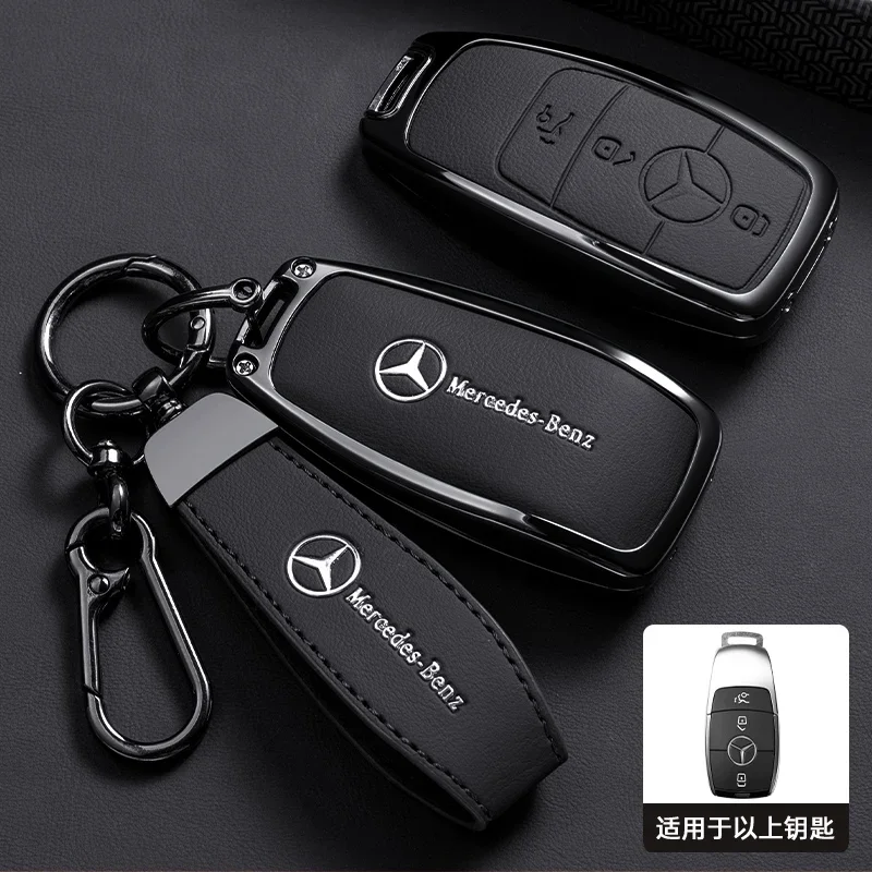Zinc Alloy Car Key Case Cover Shell Holder For Mercedes Benz E Class GLC CLE CLA GLB GLS W177 W205 W213 W222 X167 AMG E200 E260