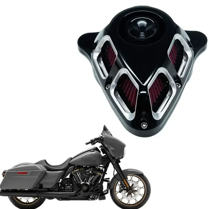 

for Harley Touring 2017 - up Road King 2017 - up Softail 2018 - up Filter Cnc Intake Multi-Angle Cleaner Aluminum Chrome