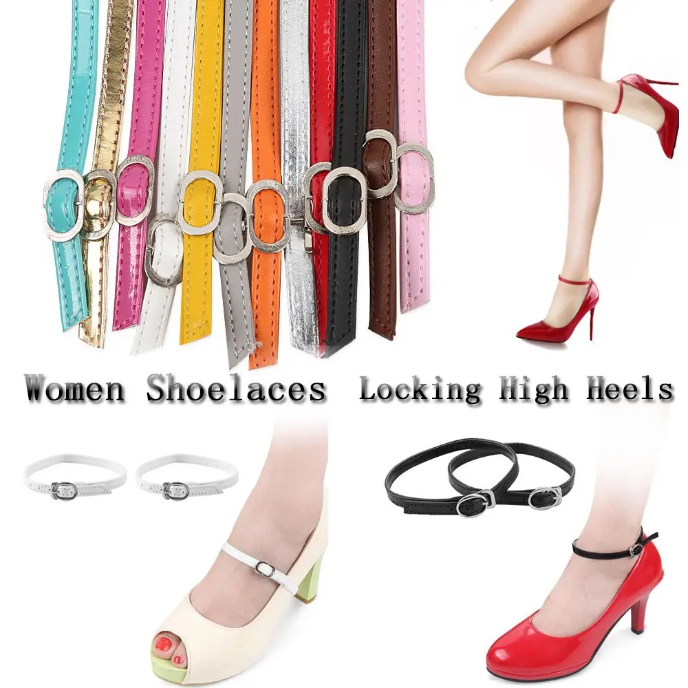 Beauty Props Shoe Accessories PU Leather Ankle Tie Strap Band Bundle Shoelace Anti-skid Straps Locking High Heels