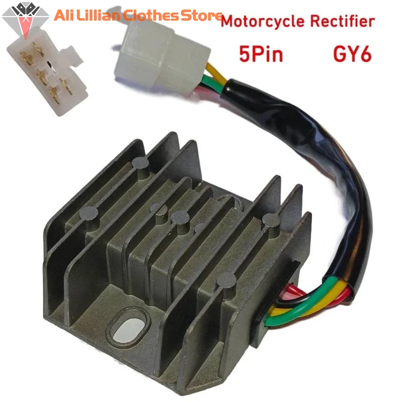 5-Pin 12V Voltage Regulator Rectifier For GY6 50cc 125cc 150cc Scooter ATV Moped Motorcycle Electrical