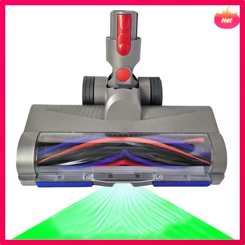 AD-Для Dyson V7 V8 V10 V11 V15 Вакуумная насадка для щетки для пола с защитой от защемления Роликовая насадка со светодиодной подсветкой для пыли