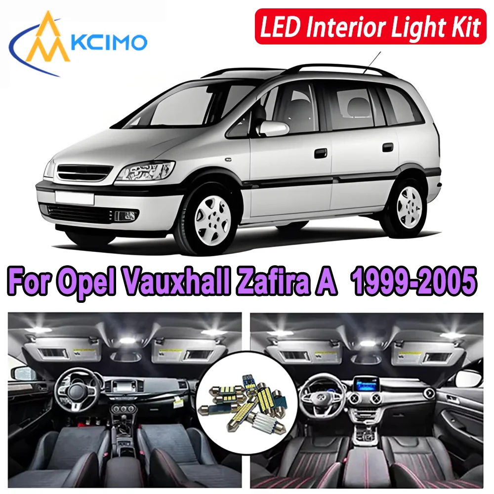 

Kcimo LED For Opel Vauxhall Zafira A (1999-2005) Premium Bright LED Interior Dome Map Trunk Light Kit Car Led Lamps Canbus Lamps