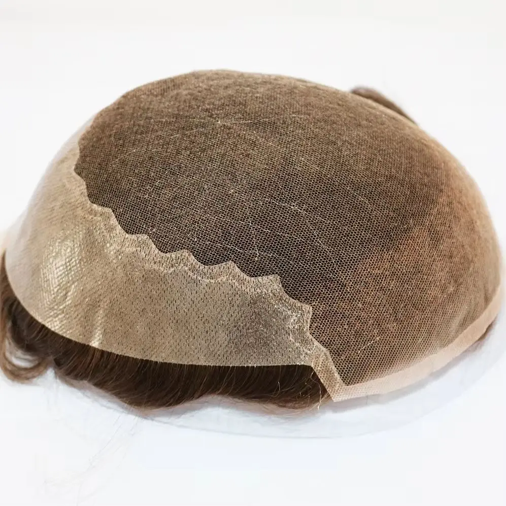 20 مللي متر الأفرو مجعد Q6 ذكر شعر مستعار تنفس الدانتيل السويسري و الترا بولي PU الجلد شعر مستعار 130% عالية الكثافة 100% شعر بشري حقيقي اصطناعي #2