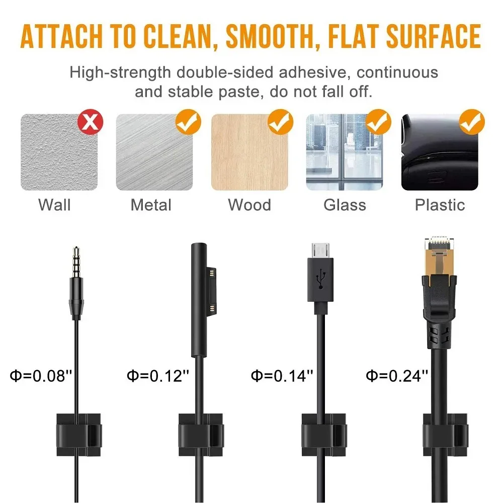 Auto-adesivo Car Cable Clamp, Line Management Clips, Fiação Acessórios, Equipamentos Elétricos Suprimentos, Melhoria Home