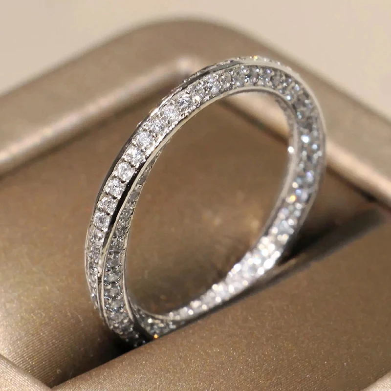 Huitan Trendy Twist Promise Ringe Silber Farbe Voll mit Zirkonia Funkelnden Ehering Zubehör Heißer Modeschmuck