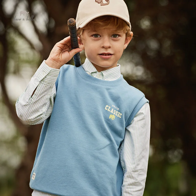 

Dave Bella Children's Knit Vest Clothes Autumn Boy's Comfortable Fashion Casual Gentleman Top Outdoor Sport DK3236840