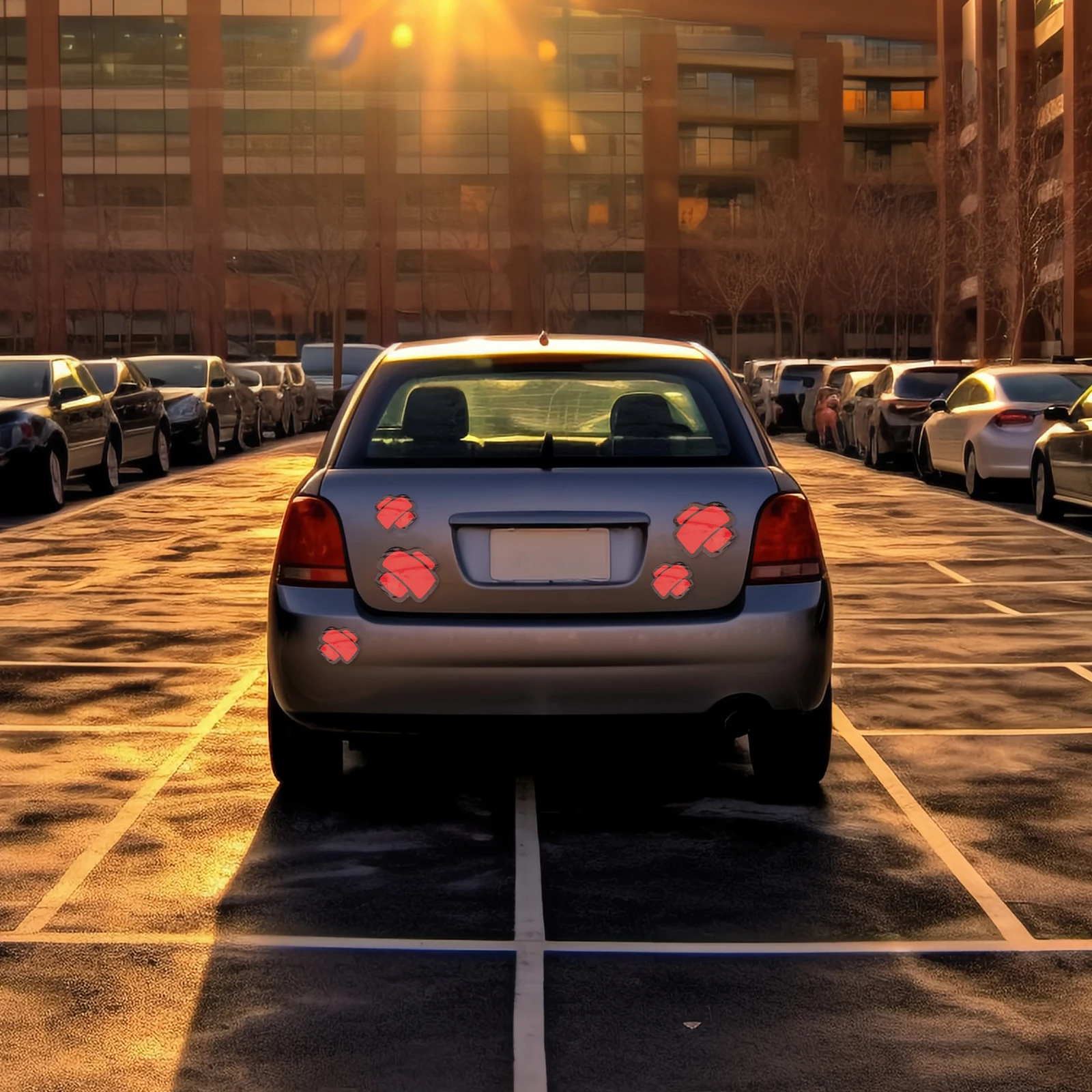 

1 set Car Sticker Auto Exterior Decor 5 Sizes Durable Install No Damage Window Bumper Hood Door Motorcycle Truck Decal