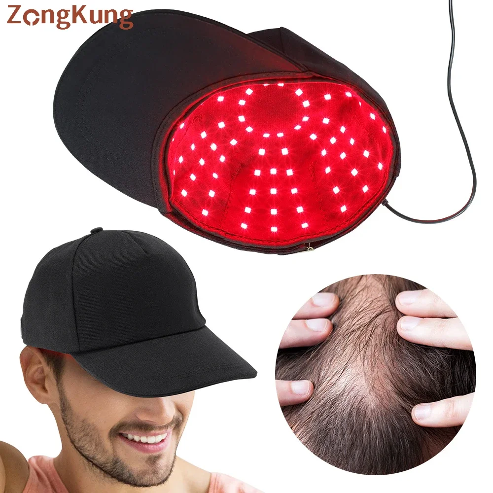 NEW 96Pcs Infrared LEDs 660nm&850nm Red Light Therapy Hair Growth Cap for Hair Regrowth Anti Hair Loss Relax Scalp Care Hat