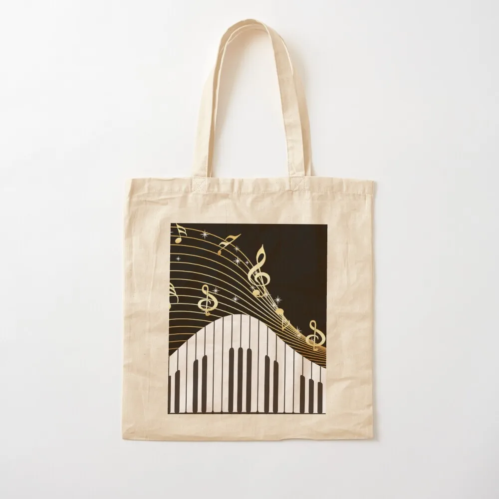 

Ivory Keys Piano Music Tote Bag the tote bag Women's shopper canvas tote bag shopping trolley