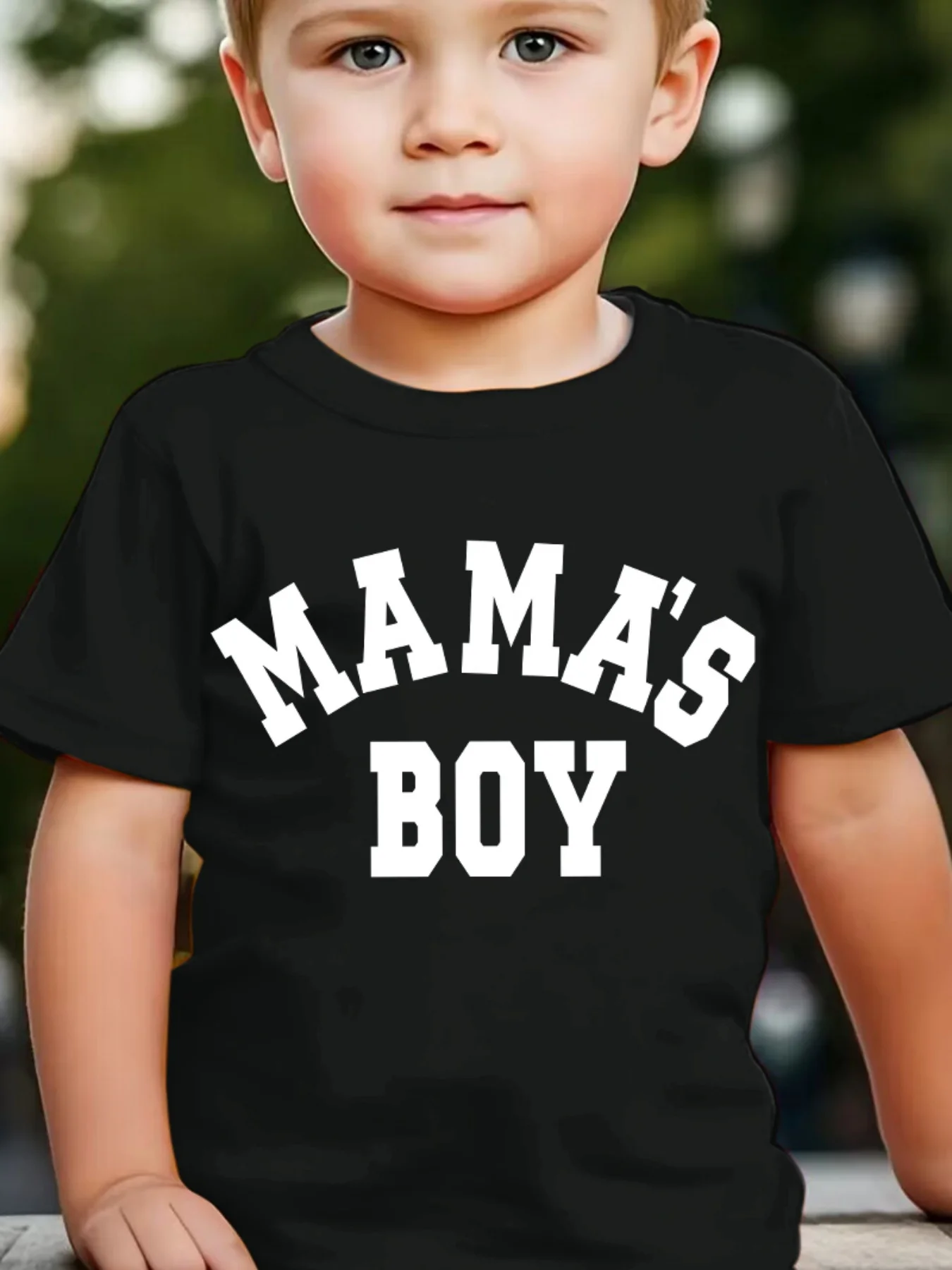 Kids Boys Girls Family Matching T Shirt Mama S Boy Vintage Letter Slogan Graphic Print Short Sleeve Crew Neck Daily Tee Tops