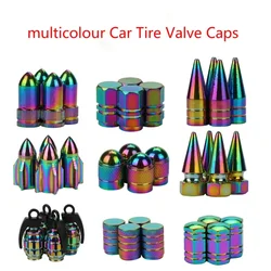 1PCS Neon Lights Color Aluminum Car Tire Valve Caps General Cars Truck Air Port Cover High Quality Tire Rim Valve Wheel Stem Cap
